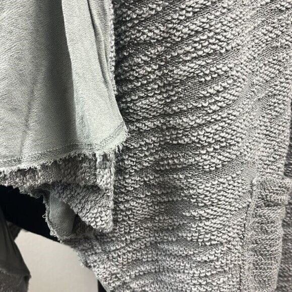 XCVI Cardigan Sweater Silver Waterfall Open Front Long Sleeve Cotton Layered XS - Picture 6 of 12